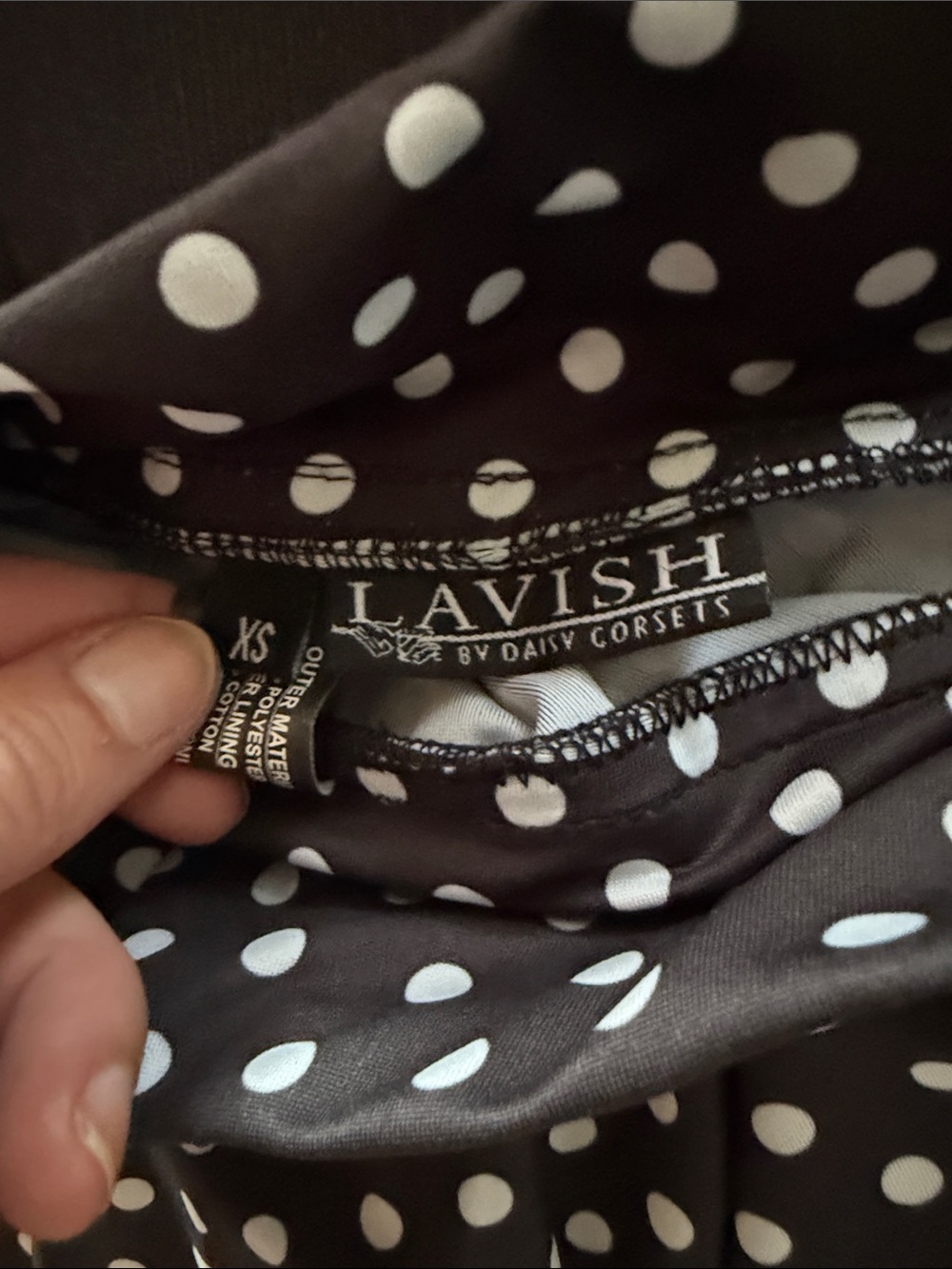 🖤 Polka Dot Skater Skirt by Lavish / Daisy Corsets 🖤 - Picture 2 of 3